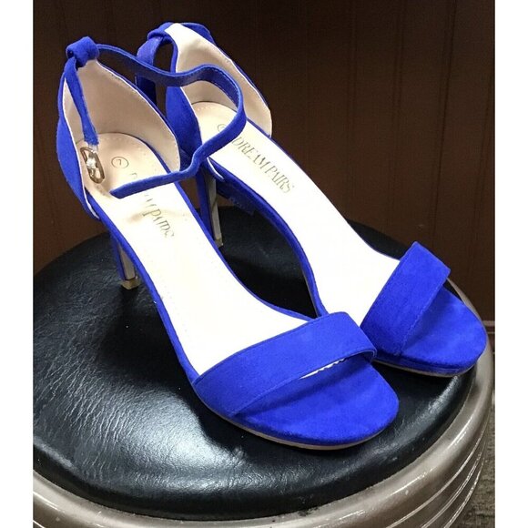 DREAM PAIRS Women's Ankle Strap Open Toe Stilettos High Heel Pump Shoes Size 7 - Picture 1 of 6